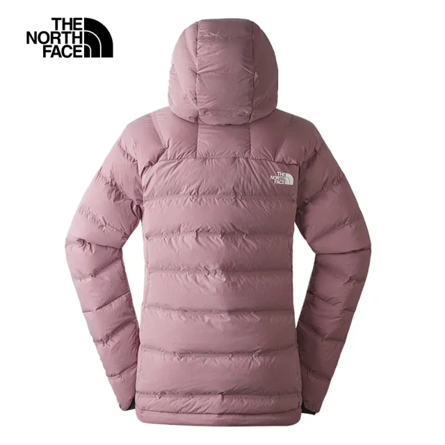 【The North Face 官方旗艦】北面女款粉色防潑水保暖可打包連帽羽絨外套｜83SSI0V