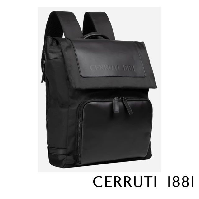 Cerruti 1881 義大利頂級小牛皮肩背包斜背包(黑色