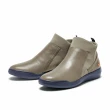 【Softinos】女鞋 BLEI 舒適領口異材質拼接踝靴/短靴(82356-309 卡其棕/藍)