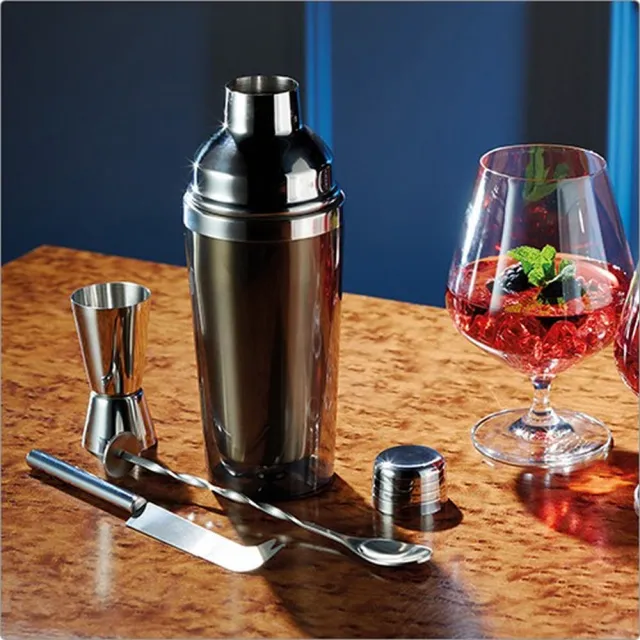 【KitchenCraft】英國 酒杯+調酒工具6件 / 雪克杯 搖酒器 隔冰匙 吧平匙 調酒用具 吧台刀