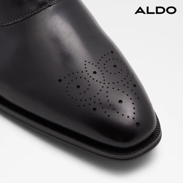 【ALDO】SIMMONS-經典綁帶真皮紳士鞋-男鞋(黑色)