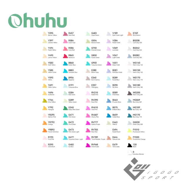 【Ohuhu】Oahu 80色雙頭酒精性麥克筆套組