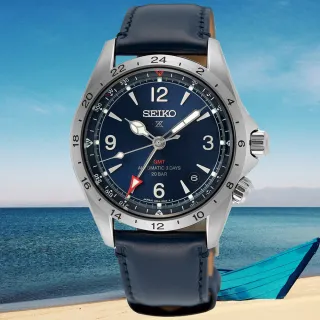 【SEIKO 精工】製錶110週年紀念款 GMT雙時區顯示 機械腕錶 爸爸節 七夕 情人節 禮物(SPB377J1/6R54-00B0B)