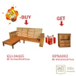 【吉迪市柚木家具】柚木休閒度假L型沙發椅 KLI-04AS5(不含墊 三人座 木沙發 慵懶 舒適 沙發 L型 放鬆)