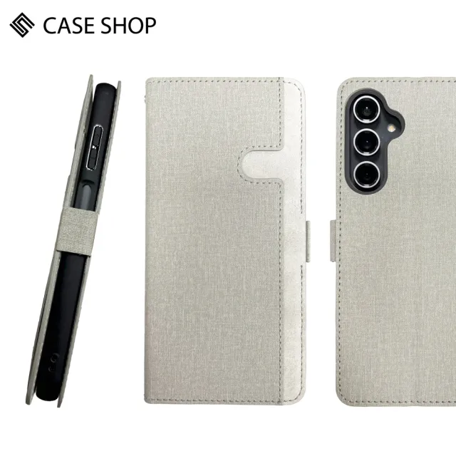 【CASE SHOP】Samsung S23 FE 前收納側掀皮套(內襯卡片夾層 翻蓋站立)