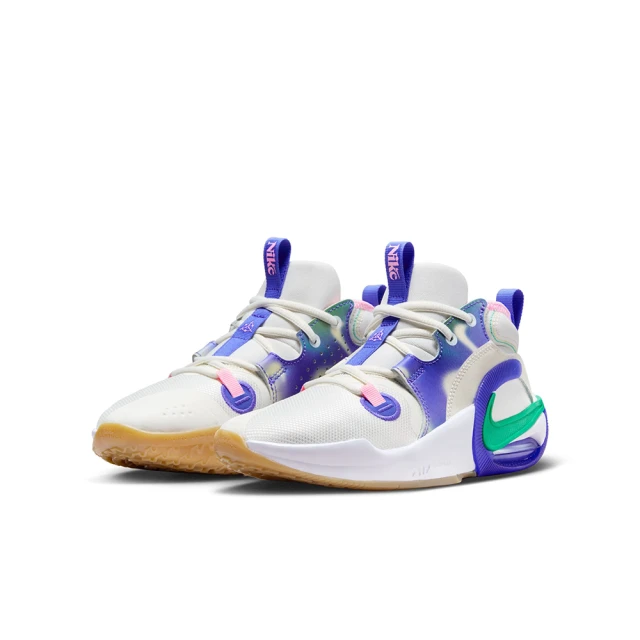 NIKE 耐吉NIKE 耐吉 籃球鞋 女鞋 大童 運動鞋 包覆 緩震 AIR ZOOM CROSSOVER 2 SE GS 白紫 FN6675-500