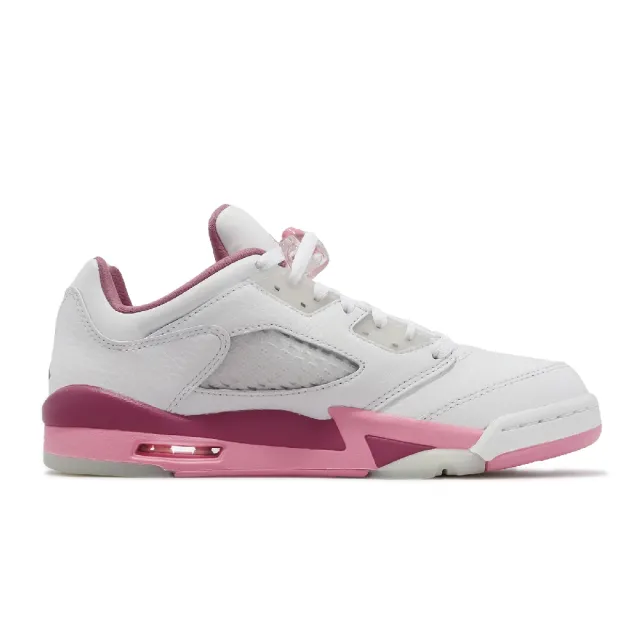 NIKE 耐吉 休閒鞋 Air Jordan 5 Retro Low GS 女鞋 大童鞋 白 珊瑚粉 AJ5 低筒(DX4390-116)