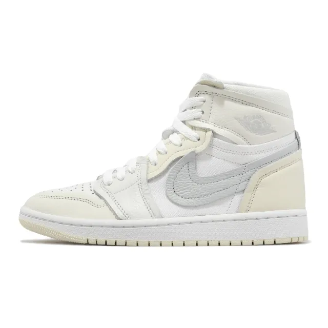 NIKE 耐吉】休閒鞋Wmns Air Jordan 1 MM High 女鞋米白灰高筒AJ1 皮革