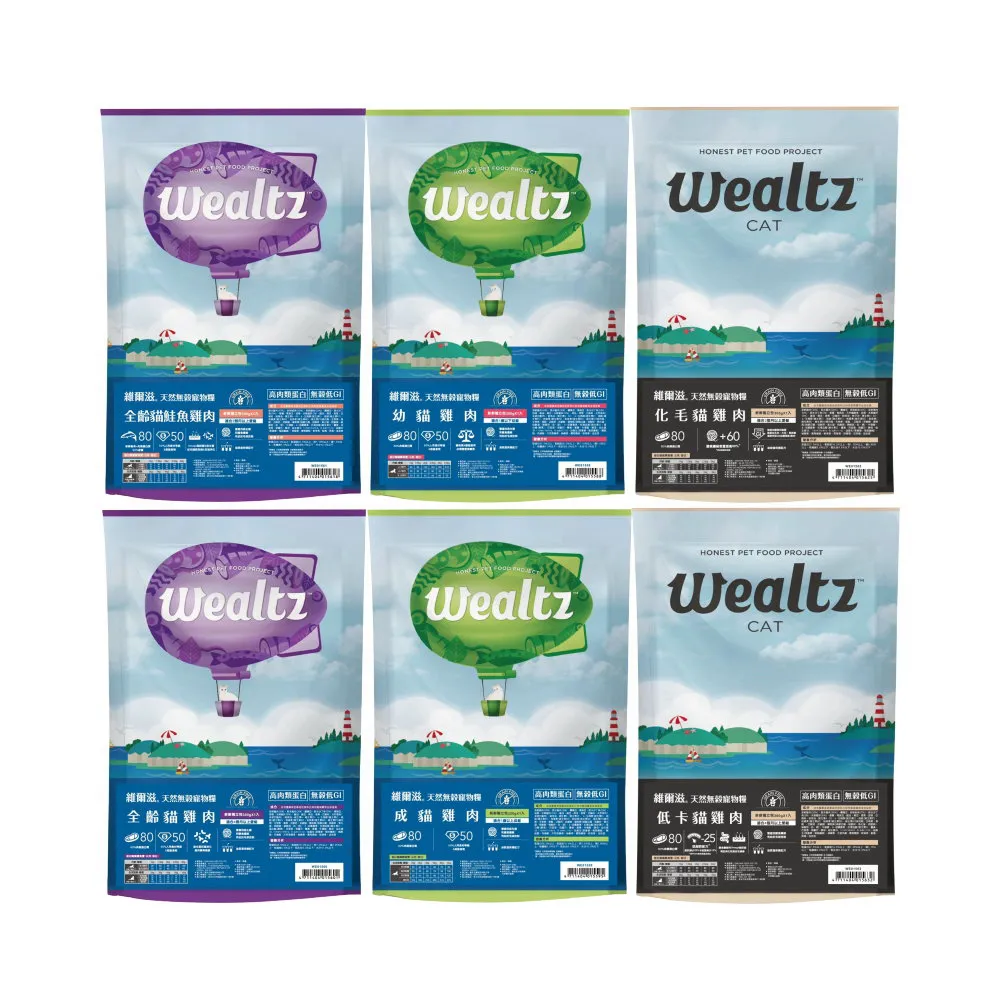 【Wealtz 維爾滋】天然無穀寵物貓糧系列 300g/包(貓飼料、貓乾糧)