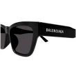 【Balenciaga 巴黎世家】薄板輕巧膠框太陽眼鏡(BB0307SA-001 BALENCIAGA LOGO)