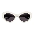 【Balenciaga 巴黎世家】貓眼膠框太陽眼鏡(BB0294SK-003 雙B LOGO)