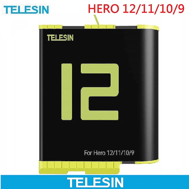 【TELESIN】GoPro HERO12/11/10/9 Black 專用電池(泰訊原廠)