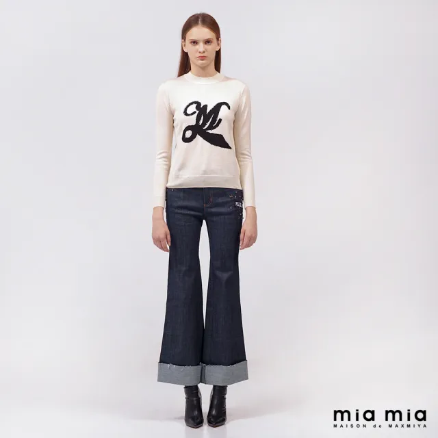 【mia mia】亮片英文字羊毛針織衫