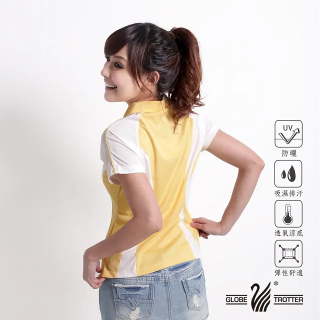 【遊遍天下】女款抗UV防曬涼感吸濕排汗機能POLO衫(M-5L)