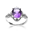 【Naluxe】紫水晶 2克拉宮庭風 活動圍戒指(開智慧、招財、迎貴人、二月誕生石)