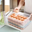 簡約24格馬卡龍色帶蓋雞蛋收納盒(2入)