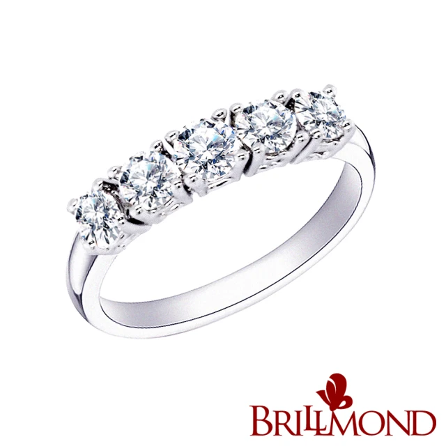 BRILLMOND JEWELRY PT950鉑金 50分 經典永恆鑽石線戒(天然鑽石總重50分 PT950鉑金台)