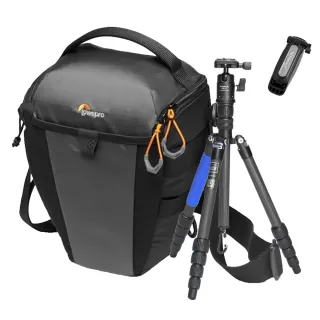 【Lowepro 羅普】Toploader Photo Active TLZ 50 AW＋KN225C+KB25 碳纖維旅遊三腳架套組(總代理公司貨)