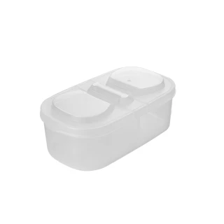 食品級PP材質掀蓋保鮮盒 香料佐料可疊加分類收納盒(雙開蓋款6入)