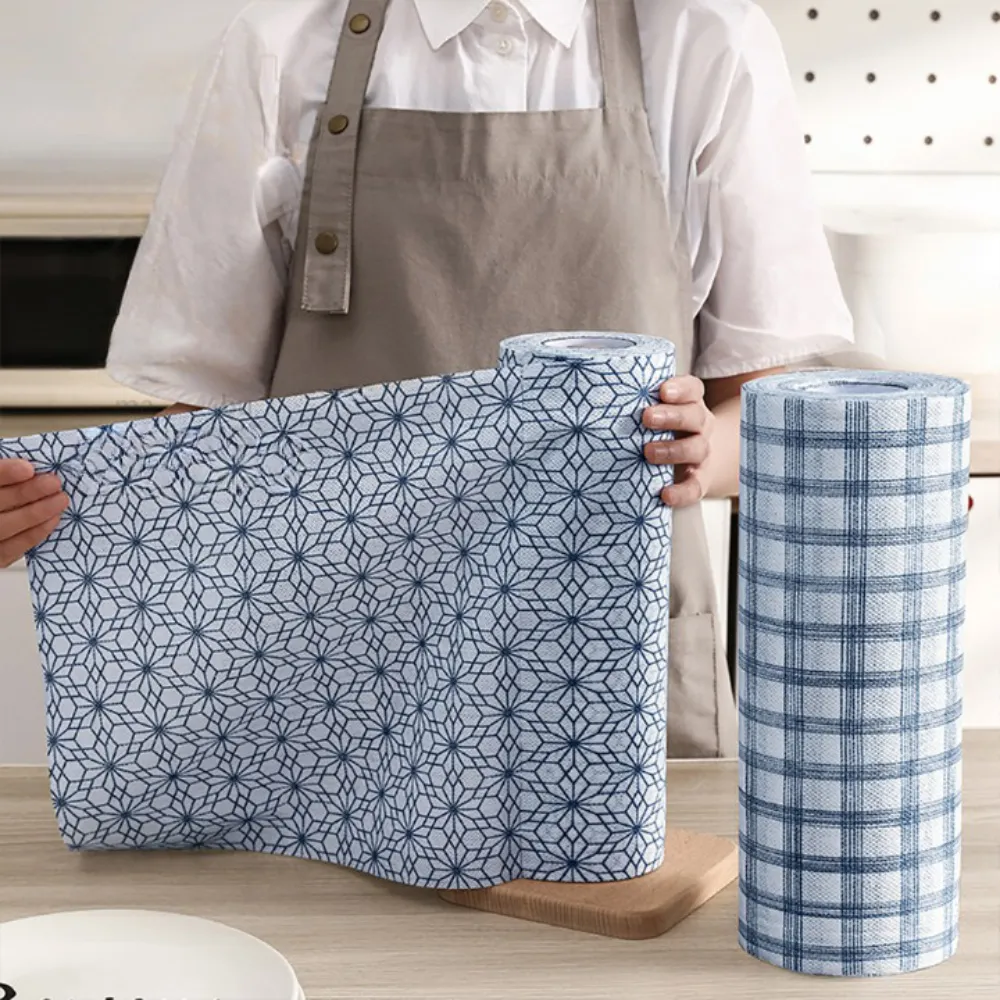 加厚超大尺寸可重覆使用廚房懶人抹布 點斷式乾濕兩用吸水巾(6卷)