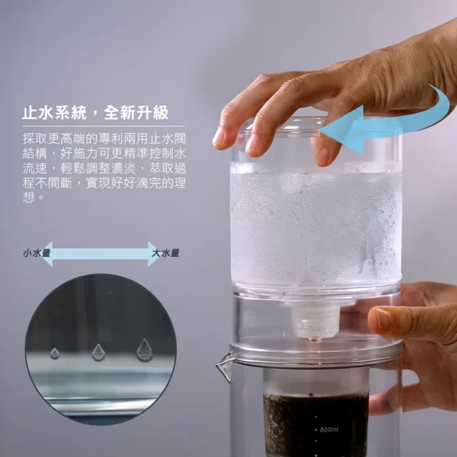 【Driver】NEW設計款冰滴咖啡壺-600ml 透明(全新結構設計 冰滴咖啡壺 咖啡壺 冷萃咖啡)