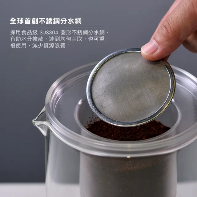 【Driver】NEW設計款冰滴咖啡壺-600ml 透明(全新結構設計 冰滴咖啡壺)