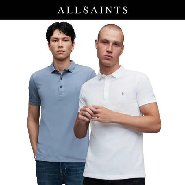 【ALLSAINTS】REFORM 公羊頭骨純棉短袖POLO衫 -多色任選(修身版型)