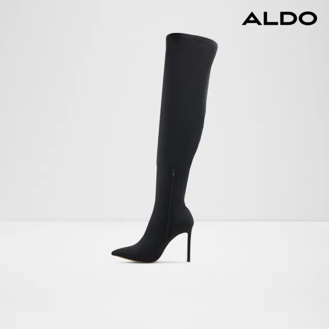 【ALDO】ACASSIA-彈力時尚尖頭高跟膝上長靴-女靴(黑色)