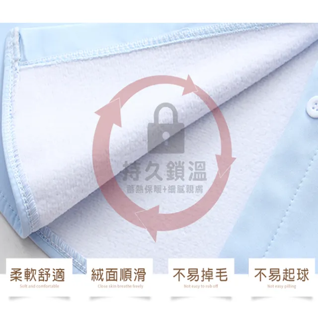 【良池】暗扣遙粒絨保暖襯衫-M碼(加絨加厚休閒洋裝外套)