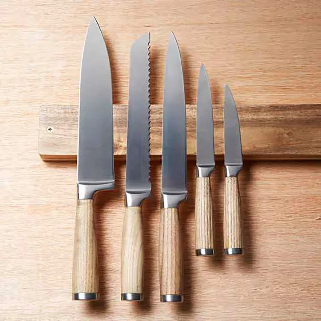 KitchenCraft】英國刺槐木磁吸刀架45cm / 刀座刀具收納- momo購物網