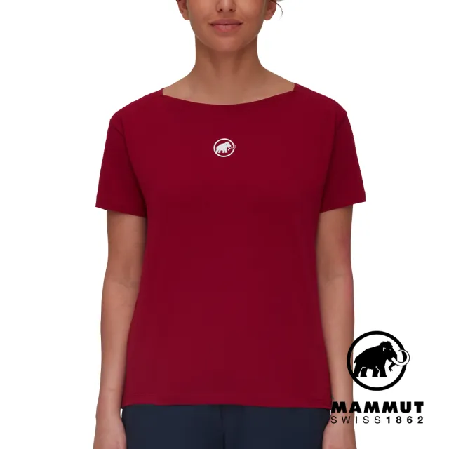 【Mammut 長毛象】Mammut Seon T-Shirt W Original 機能短袖有機棉T恤 女款 緋紅 #1017-05770