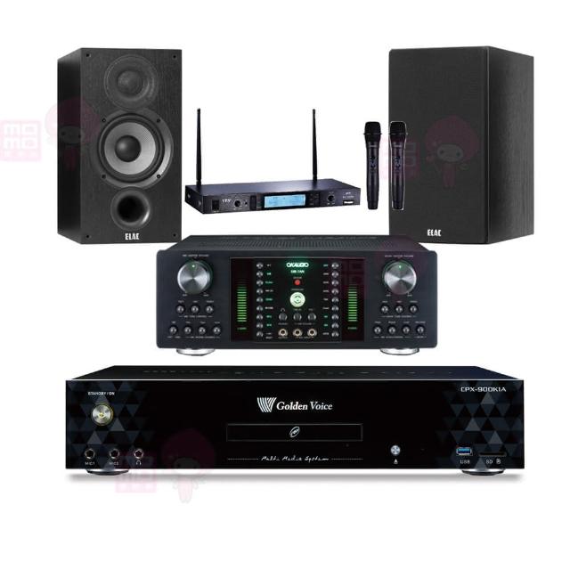 【金嗓】CPX-900 K1A+DB-7AN+TR-5600+Elac Debut 2.0 DB62(4TB點歌機+擴大機+無線麥克風+喇叭)
