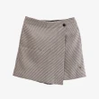 【Arnold Palmer 雨傘】女裝-復古格紋後鬆緊褲裙(淺咖啡色)