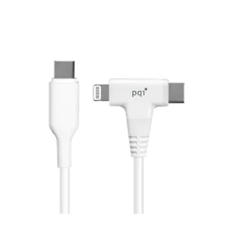 【PQI 勁永】i-Cable Du-Plug 120cm MFI認證快充傳輸線(Type-C to Lightning、Type-C)