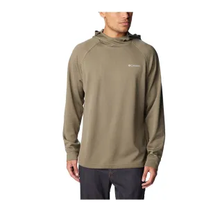 【Columbia 哥倫比亞 官方旗艦】男款-Black Mesa™快排連帽長袖上衣-軍綠(UAM17800AG/HF)