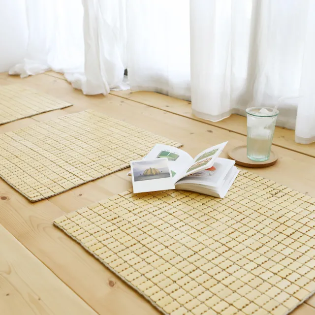 【絲薇諾】天然素色麻將坐墊/1入(織帶款/單人50×50cm)