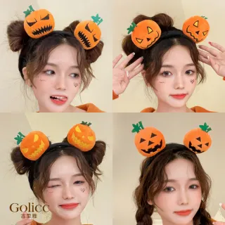 【Gulicc 古莉可】髮箍 萬聖節 可愛 南瓜怪 公仔(雙11 生日 髮飾 頭飾 鯊魚夾 抓夾 禮物)