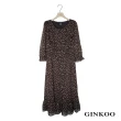 【GINKOO 俊克】開襟平達克雪紡洋裝