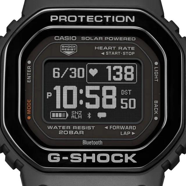 【CASIO 卡西歐】G-SHOCK G-SQUAD系列 強悍耐用 心率 太陽能 運動腕錶 送禮推薦 禮物(DW-H5600MB-1)