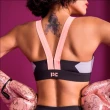 【FIZZCOCO】現貨 撞色運動背心 女健身跑步瑜珈帶胸墊內衣外穿(冰月灰)