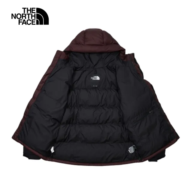 【The North Face 官方旗艦】經典ICON-北面男款棕色防風DWR防潑水保暖羽絨外套｜4QYXLOS