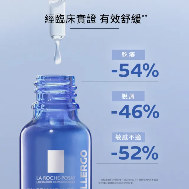 【理膚寶水】多容安舒緩保濕修護精華20ml 三入組(安心小藍瓶/敏感肌保濕)