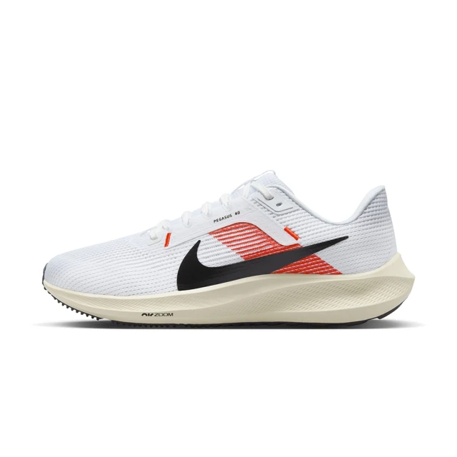 NIKE 耐吉 AIR ZOOM PEGASUS 40 EK 男慢跑鞋-白黑紅(FJ0686100)