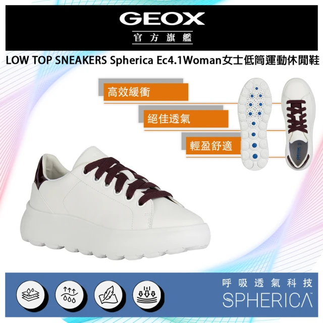 GEOXGEOX Spherica Ec4.1 Woman 女士低筒運動休閒鞋 白/棕(GW3F107-06)