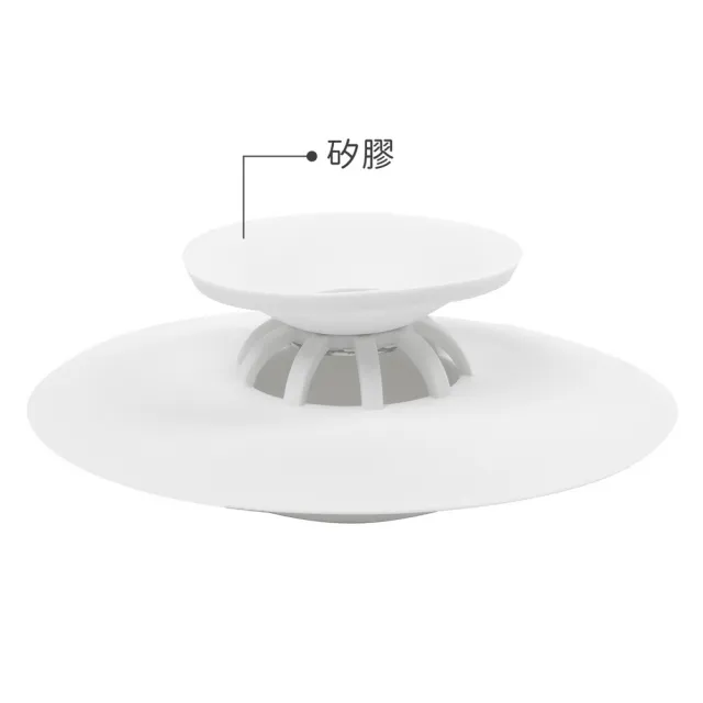 【UMBRA】加拿大 按壓式矽膠水槽濾網 雲朵白10.5cm  / 出水口 排水孔 過濾網