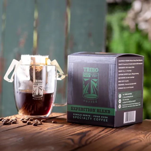 【TRIBO COFFEE】遠征綜合 中烘焙濾掛咖啡(11gx10包/盒; 精品咖啡; 冠軍烘豆師)