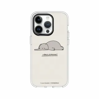 【RHINOSHIELD 犀牛盾】iPhone 14/Plus/Pro/Max/Clear透明防摔手機殼/I Love Doodle-大象(I Love Doodle)