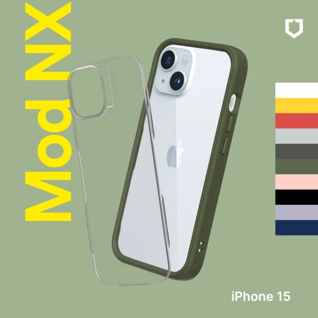 【RHINOSHIELD 犀牛盾】iPhone 15 6.1吋 Mod NX 邊框背蓋兩用手機保護殼(獨家耐衝擊材料)