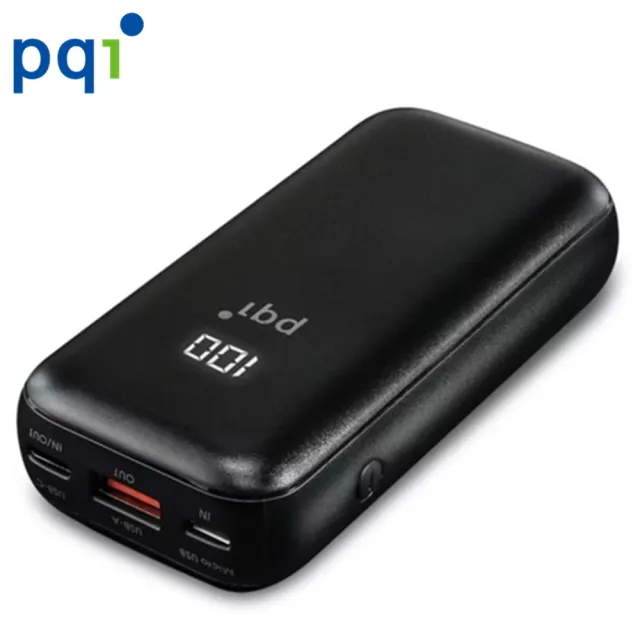 【PQI 勁永】PD10 10000mAh20W雙孔USB-C雙向快充大電流行動電源