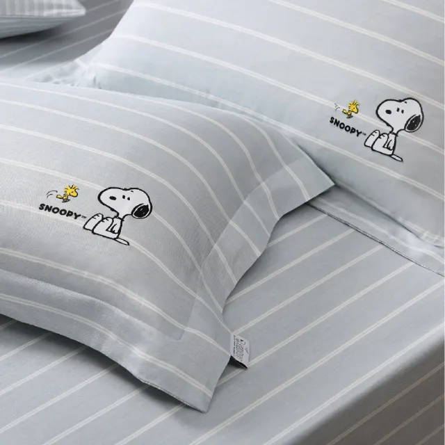 【Austin Home 奧斯汀寢飾】SNOOPY雙人加大兩用被床包四件組/天絲棉/睡個好覺系列(雙人加大 6x6.2)